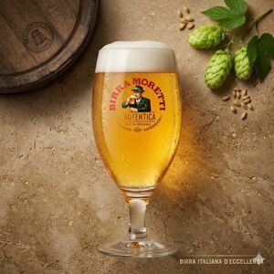 Birra Moretti Chalice Beer Glass