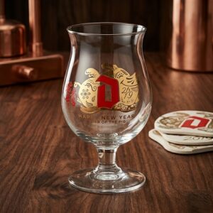 Duvel Year of the Pig Beer Glass